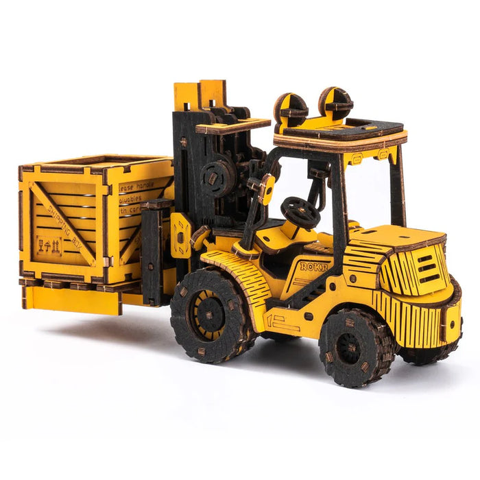 Rolife TG413K Engineering Vehicle 3D Wood Puzzle - Forklift