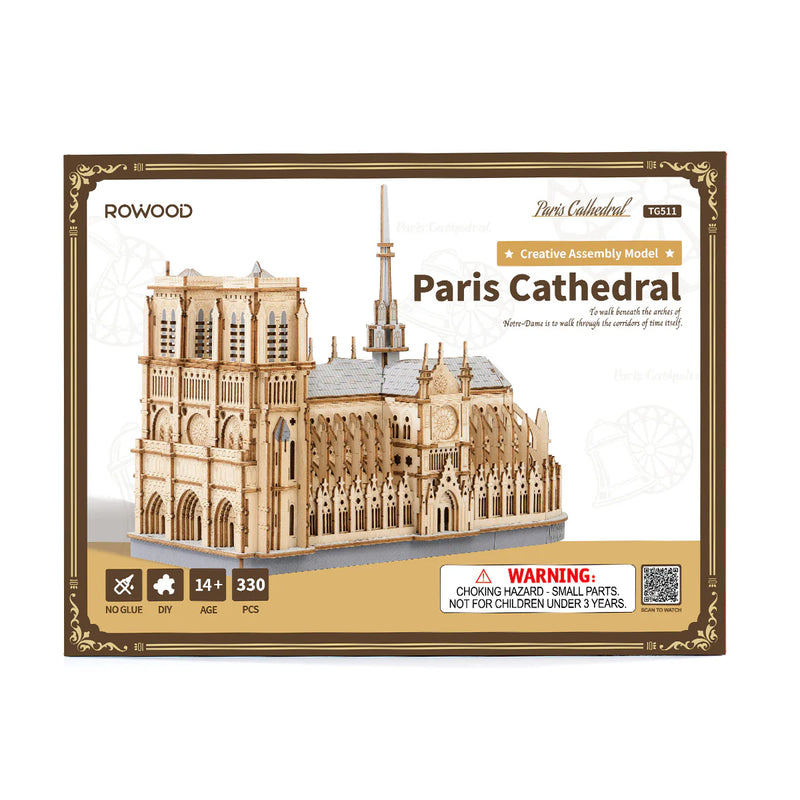 Rolife TG511 Paris Cathedral DIY Miniature 3D Wooden Model Kit