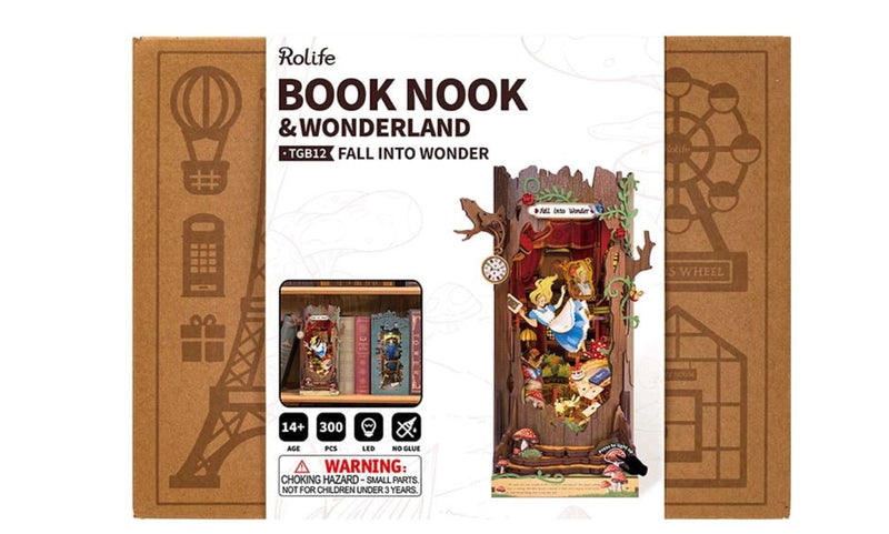 Rolife TGB012 DIY Book Nook Kit - Alice Adventure Fall Into Wonder
