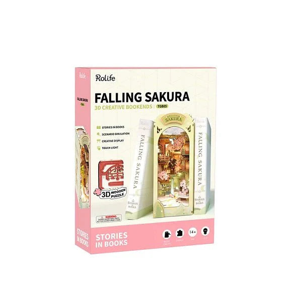 Rolife TGB05 DIY Book Nook Kit - Falling Sakura