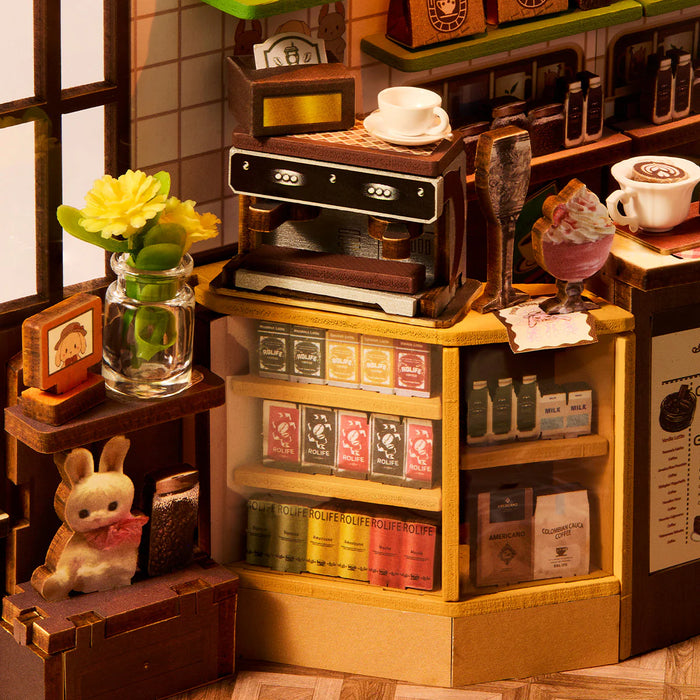 Rolife TGB15 Holiday Cafe Book Nook Miniature 3D Wooden Model Kit