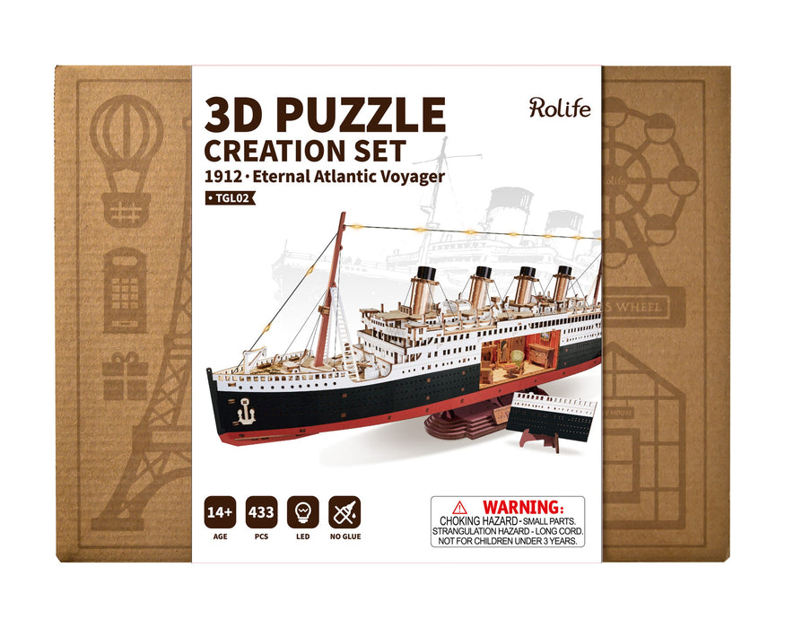 Rolife TGL02 3D Puzzle Creation Set - 1912 Eternal Atlantic Voyager (Titanic)