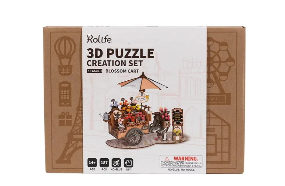 Rolife TGS03 3D Puzzle Creation Set - Blossom Cart