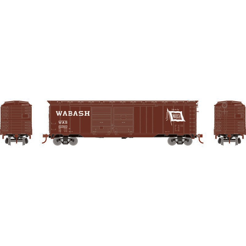 Roundhouse 1005 HO Scale 50' Double Door Boxcar Wabash WAB "Flag" 20920