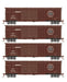 Roundhouse 1008 HO Scale 50' Double Door Boxcar Rock Island RI "100 Years of Service" 4-Pack #1