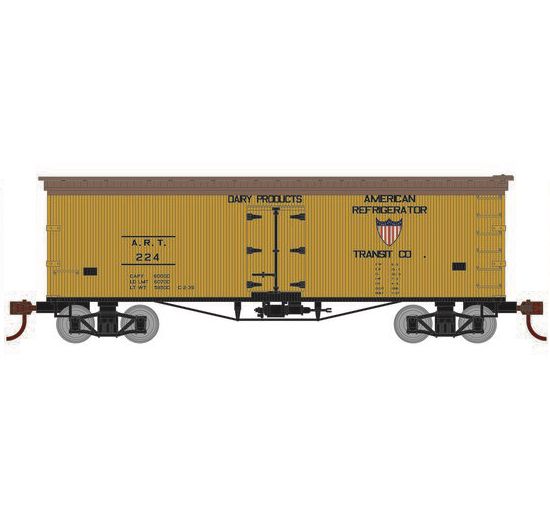 Roundhouse 1010 HO Scale 36' Wood Reefer American Refrigerator Transit ART 224