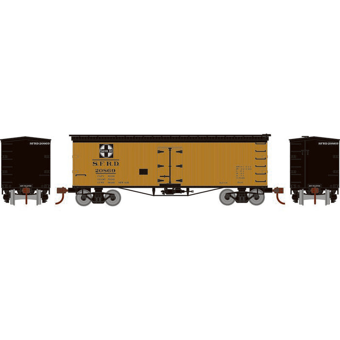 Roundhouse 1012 HO Scale 36' Wood Reefer Santa Fe SFRD 20869