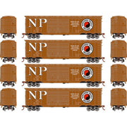Roundhouse 1015 HO Scale 50' Double Door Boxcar Northern Pacific NP 4-Pack #2