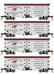 Roundhouse 1020 HO Scale 36' Wood Reefer St. Joseph Packing SJPX 4-Pack #1