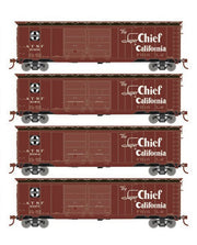 Roundhouse 1021 HO Scale 50' Double Door Boxcar Santa Fe ATSF "Super Chief" 4-Pack #1