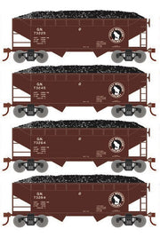 Roundhouse 1027 HO Scale 34' Offset Open Hopper Great Northern GN 4-Pack #1