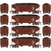 Roundhouse 1027 HO Scale 34' Offset Open Hopper Great Northern GN 4-Pack #1