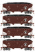 Roundhouse 1027 HO Scale 34' Offset Open Hopper Great Northern GN 4-Pack #1