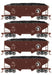 Roundhouse 1028 HO Scale 34' Offset Open Hopper Great Northern GN 4-Pack #2