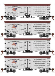 Roundhouse 1032 HO Scale 36' Wood Reefer St. Joseph Packing SJPX 4-Pack #2