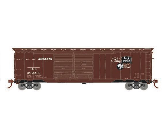 Roundhouse 1036 HO Scale 50' Double Door Boxcar Rock Island RI "Rocket Freight" 262915