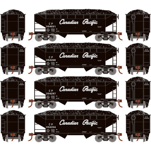 Roundhouse 1038 HO Scale 34' Offset Open Hopper Canadian Pacific CP 4-Pack #1