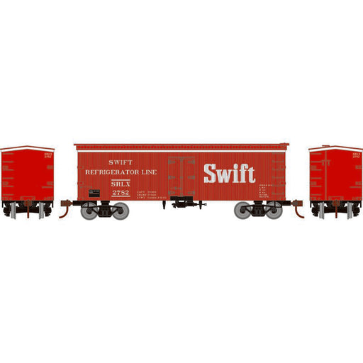 Roundhouse 1042 HO Scale 36' Wood Reefer Swift SRLX 4-Pack 2782
