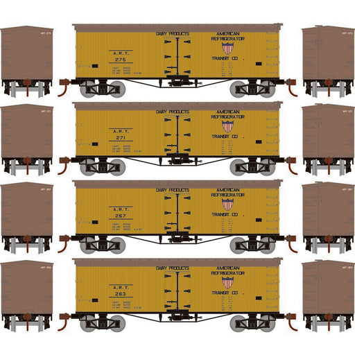 Roundhouse 1044 HO Scale 36' Wood Reefer American Refrigerator Transit ART 4-Pack #2