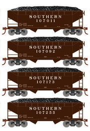 Roundhouse 1048 HO Scale 34' Offset Open Hopper Southern SOU 4-Pack #2