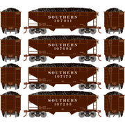 Roundhouse 1048 HO Scale 34' Offset Open Hopper Southern SOU 4-Pack #2