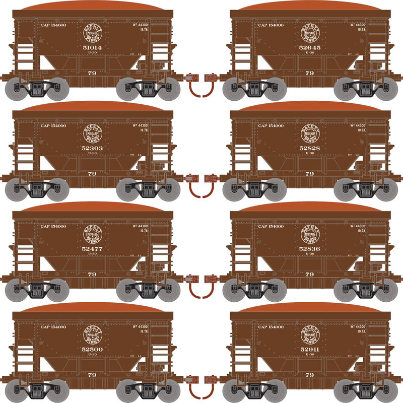 Roundhouse 1164 24' Ore Car w/Load Duluth, Missabe & Iron Range DM&IR 8-Pack #3