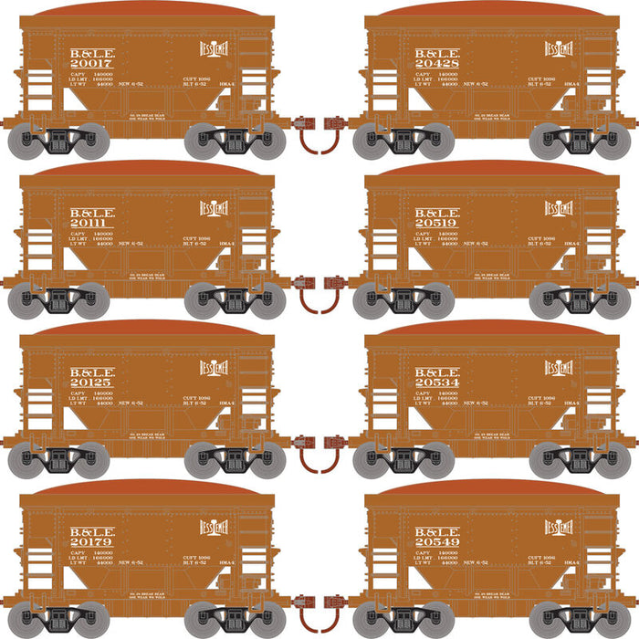 Roundhouse 1165 24' Ore Car w/Load Bessemer & Lake Erie BLE 8-Pack #1