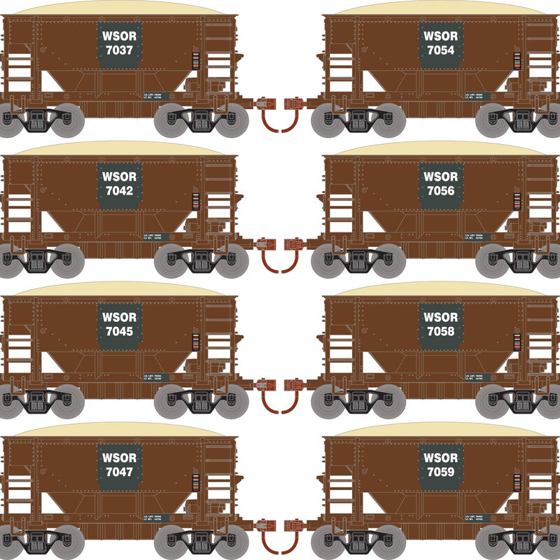 Roundhouse 1170 24' Ore Car w/Load Wisconsin & Southern WSOR 8-Pack #2