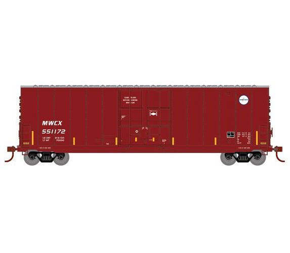 Roundhouse 1181 HO Scale 50' High Cube Smooth Side Box Car Midwest Railcar Corp MCWCX 551172