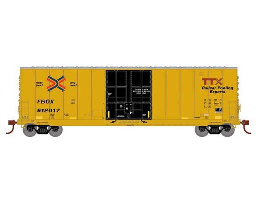Roundhouse 1182 HO Scale 50' High Cube Smooth Side Box Car TTX FBOX 512017