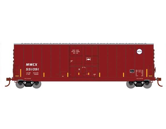 Roundhouse 1183 HO Scale 50' High Cube Smooth Side Box Car Midwest Railcar Corp MCWCX 551091