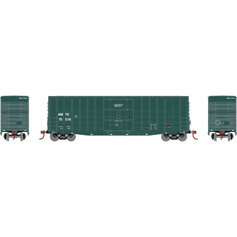 Roundhouse 1303 HO Scale 50' High Cube Plug Door Boxcar Amtrak AMTK 70018
