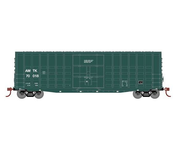 Roundhouse 1303 HO Scale 50' High Cube Plug Door Boxcar Amtrak AMTK 70018
