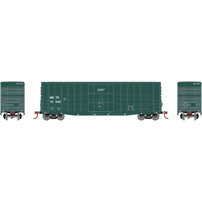 Roundhouse 1304 HO Scale 50' High Cube Plug Door Boxcar Amtrak AMTK 70040