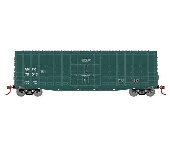 Roundhouse 1305 HO Scale 50' High Cube Plug Door Boxcar Amtrak AMTK 70043