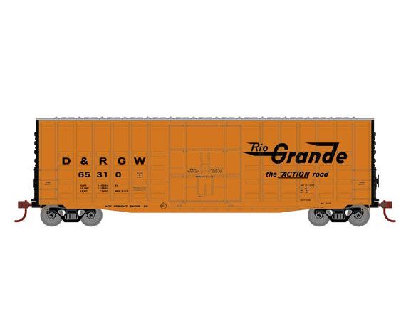 Roundhouse 1315 HO Scale 50' High Cube Plug Door Boxcar Rio Grande DRGW 65310