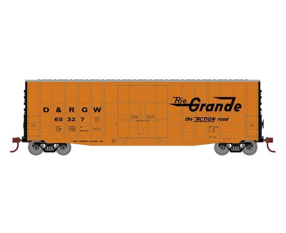 Roundhouse 1316 HO Scale 50' High Cube Plug Door Boxcar Rio Grande DRGW 65327