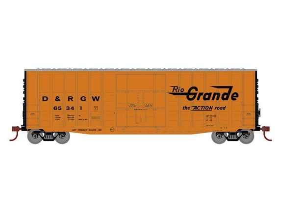Roundhouse 1317 HO Scale 50' High Cube Plug Door Boxcar Rio Grande DRGW 65341
