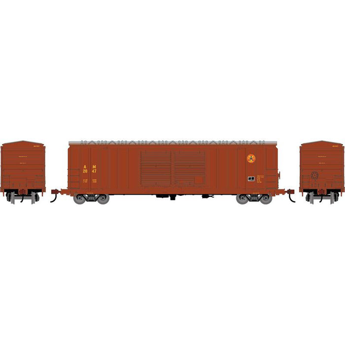 Roundhouse 1373 HO Scale 50' FMC 5283 DBL Door Boxcar Arkansas & Missouri AM 2047