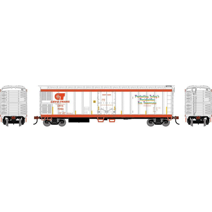 Roundhouse 1441 HO Scale 50' Mechanical Reefer Cryo-Trans CRYX “Night Hawk” 7063