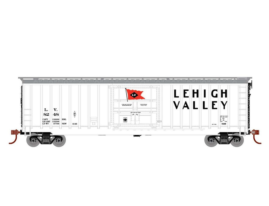 Roundhouse 40234 HO Scale 50' Outside-Post Plug Door Boxcar Lehigh Valley LV 8248