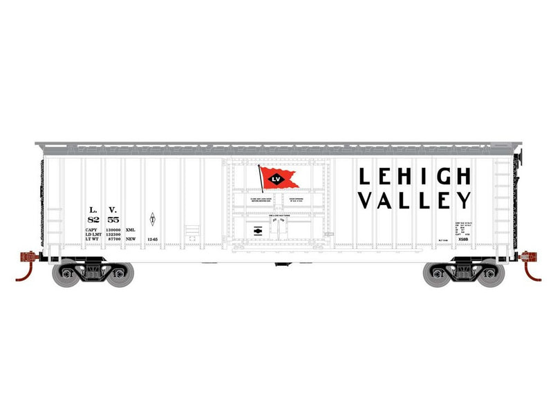 Roundhouse 40236 HO Scale 50' Outside-Post Plug Door Boxcar Lehigh Valley LV 8255