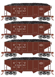 Roundhouse 50012 HO Scale 34' Ribbed Hopper w/Load New York Central NYC 4-Pack #2
