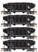 Roundhouse 50013 HO Scale 34' Ribbed Hopper w/Load Chesapeake & Ohio C&O 4-Pack #1