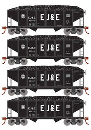 Roundhouse 50018 HO Scale 34' Ribbed Hopper w/Load EJ&E 4-Pack #1