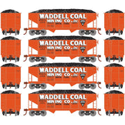 Roundhouse 50020 HO Scale 34' Ribbed Hopper w/Load Waddell NYO&W 4-Pack