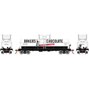 Roundhouse 72993 HO Scale Chemical Tank Car Baker's Chocolate GATX 31058