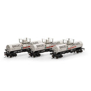 Roundhouse 72994 HO Scale Chemical Tank Car Baker's Chocolate GATX 3 Pack
