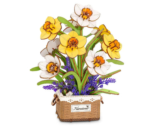 Rowood ROETF002 Wooden Bloom Craft Narcissus DIY Flower Bouquet 3D Wooden Model Kit