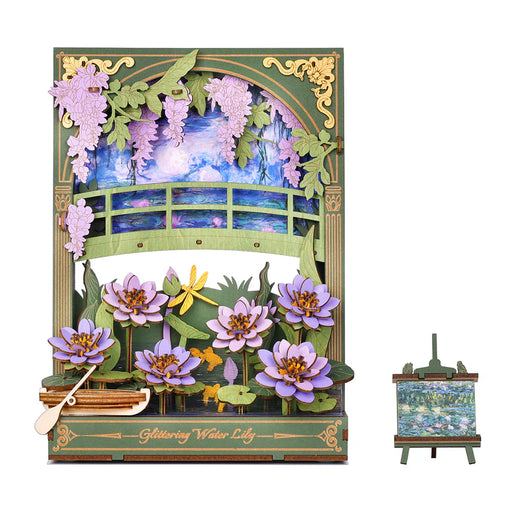 Rowood TH001 3D Wooden Puzzle - Glittering Water Lily Wall Art
